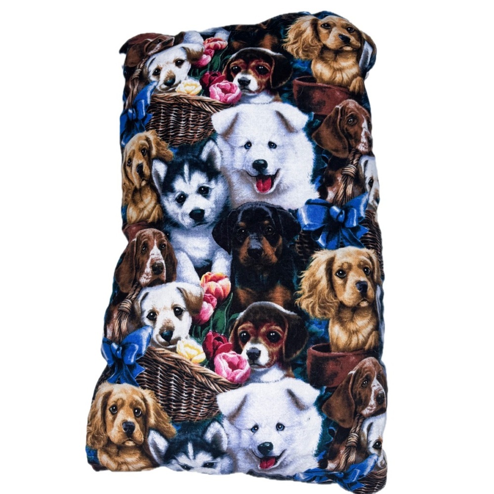 Handmade Dog Throw Pillow Kitsch Whimsical Cute Kitsch Puppy Lover FLAWED READ